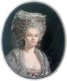 Modistino Rose Bertin en portreto de Jean-François Janinet (1780)