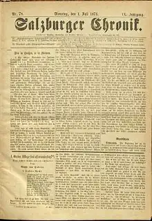 Eldono de la 1-a de julio 1873.