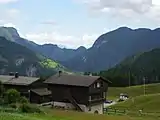 Alpa arkitekturo en Sauris di Sopra/Oberzahre