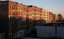 Photograph of tenement buildings in the Bronx