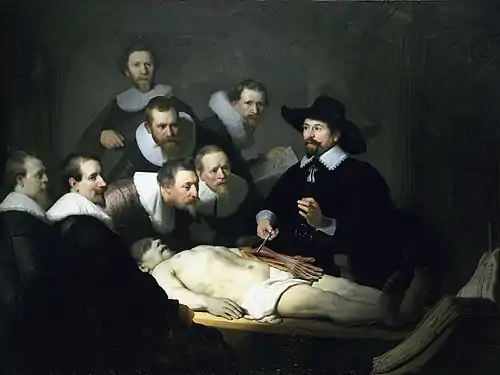 Leciono de anatomio de doktoro Nicolaes Tulp, 1632