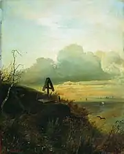 "Tombo ĉe Volgo" (ruse "Могила на Волге") — Aleksej Savrasov (1874)