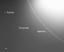 Tri uranaj lunoj: Porcio, Kresido kaj Ofelio