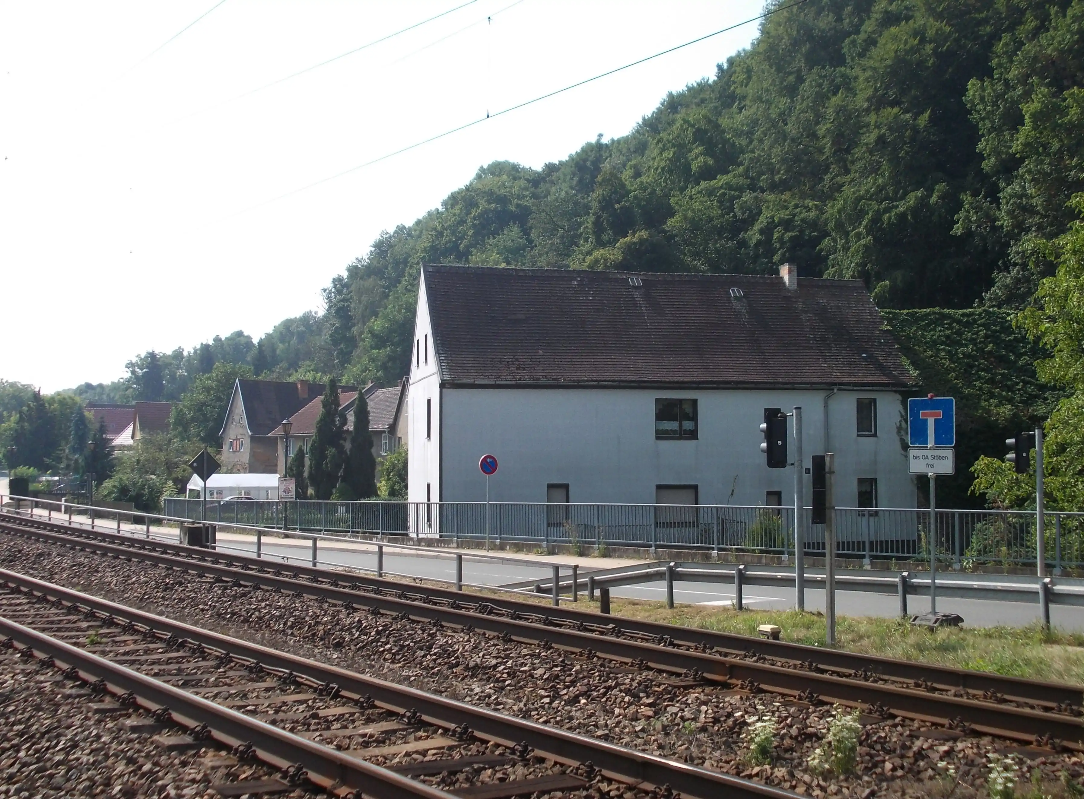 Weichau post la fervojtaluso de Saalbahn