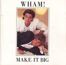 Andrew Ridgeley kaj George Michael sur koverto de ilia dua albumo Make It Big