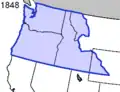 Originala Oregona teritorio, en 1848