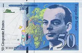 50 Frantziar libera billetea, Antoine de Saint-Exupéry