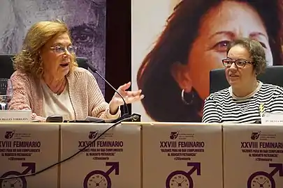 Amparo Rubiales eta Silvia Buabent, Feminario 2017