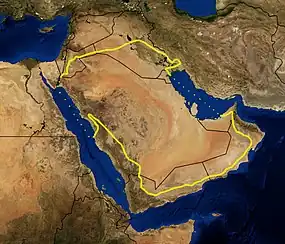 Arabiako basamortua: 2,3 milioi km²