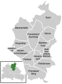 Mapa del districte de Pankow