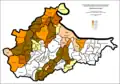 Brckoko kroaziarren proportzioa asentamenduen arabera 1961