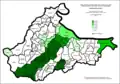 Brckoko bosniarren proportzioa asentamenduen arabera 1981