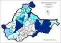 Brckoko zerbitzuen proportzioa asentamenduen arabera 1971