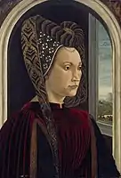 Domenico Ghirlandaio, ustez Lorenzo Mediciren emazte Clarice Orsiniren erretratua, 1494 baino lehenagokoa.