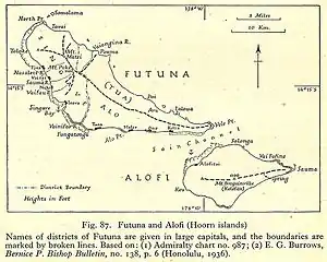 Futuna eta Alofiren mapak.