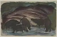 Wildschweine am Wasser, Wild Boars in the Water (1910–11), Solomon R. Guggenheim Museum, New York