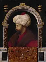 Otomandar Inperioa Mehmed II.a hil zenean. Mendeko lurraldeak berde argiz agertzen dira.