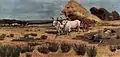 Pause in the Maremma with farmers and ox-cart, 1873–75