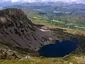 Llyn Cau aintzira Cadair Idris menditik ikusita.