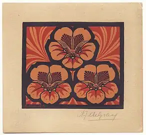 Capuchina (xilografía en color, 1919)