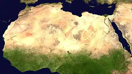 Sahara: 9,4 milioi km²