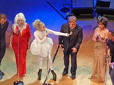 Sting, Debbie Harry, Lady Gaga, Elton John, Shirley Bassey and Bruce Springsteen at Carnegie Hall, New York City, 2010ean