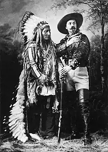 Zezen Eseria eta Buffalo Bill 1885ean.