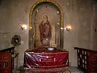 Atanasioren baseliza (non bere erlikien zati bat gordetzen den) San Markos katedralaren azpian, Kairo