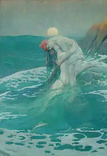 1910. urteko Howard Pyle-ren margolana - The mermaid