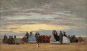 Villervilleko hondartza, 1864, , Washingtongo Arte Galeria Nazionala