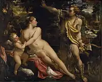 Venus, Adonis eta Kupido, 1590 aldeanPrado, Madril