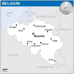 موقعیت بلژیک