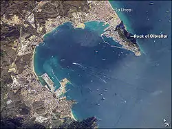 Gibraltarinlahti satelliittikuvassa