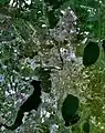 Tšeljabinsk Landsat-satelliittikuvassa.