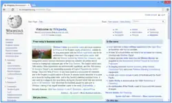 Englanninkielisen Wikipedian etusivu Chromium 25.0:ssa, Windows 8:ssa.