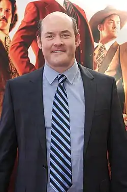 David Koechner Uutisankkuri 2: Legendan paluu -elokuvan Australian-ensi-illassa vuonna 2013.