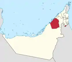 Dubai Arabiemiirikuntien kartalla