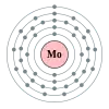 Molybdeenin elektronikonfiguraatio on 2, 8, 18, 13, 1.