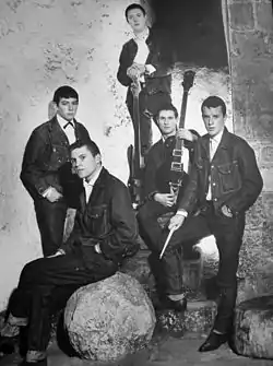 The Animals vuonna 1964. Vasemmalta oikealle Eric Burdon (laulu), Alan Price (koskentinsoitin), Chas Chandler (basso), Hilton Valentine (kitara), John Steel (rummut)