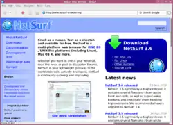 NetSurf 3.6 FreeBSD:ssä.