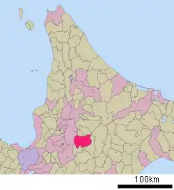 Furanon sijainti Hokkaidōn prefektuurissa