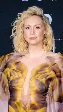 Gwendoline Christie Game of Thrones-televisiosarjan 8. kauden ensi-illassa vuonna 2019.