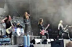 HammerFall esiintymässä Wackenissa 2014.