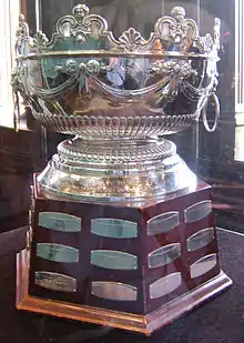 Selke Trophy näytteillä Hockey Hall of Famessä.