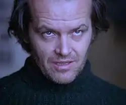 Jack Nicholsonin esittämä Jack Torrance elokuvassa The Shining – Hohto (1980).