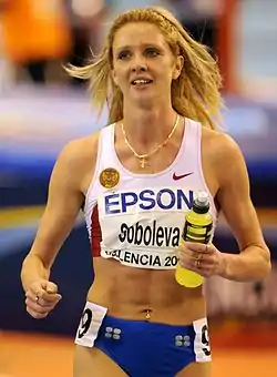 Jelena Soboleva Valencian MM-hallikisoissa 2008.