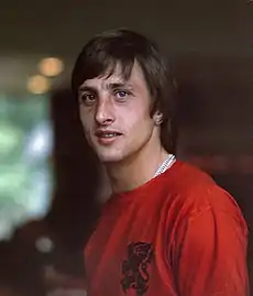 Cruijff maajoukkueensa peliasussa vuonna 1974