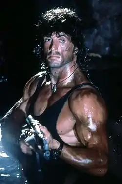 Sylvester Stallone John Rambona elokuvassa Rambo III.