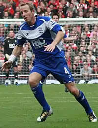 Lee Bowyer edustamassa Birminghamia vuonna 2010