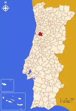 Agueda Portugalin kartalla